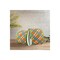 2.5" White Satin Busy Plaid Ribbon: Teal, Lime and Orange (10 Yards)